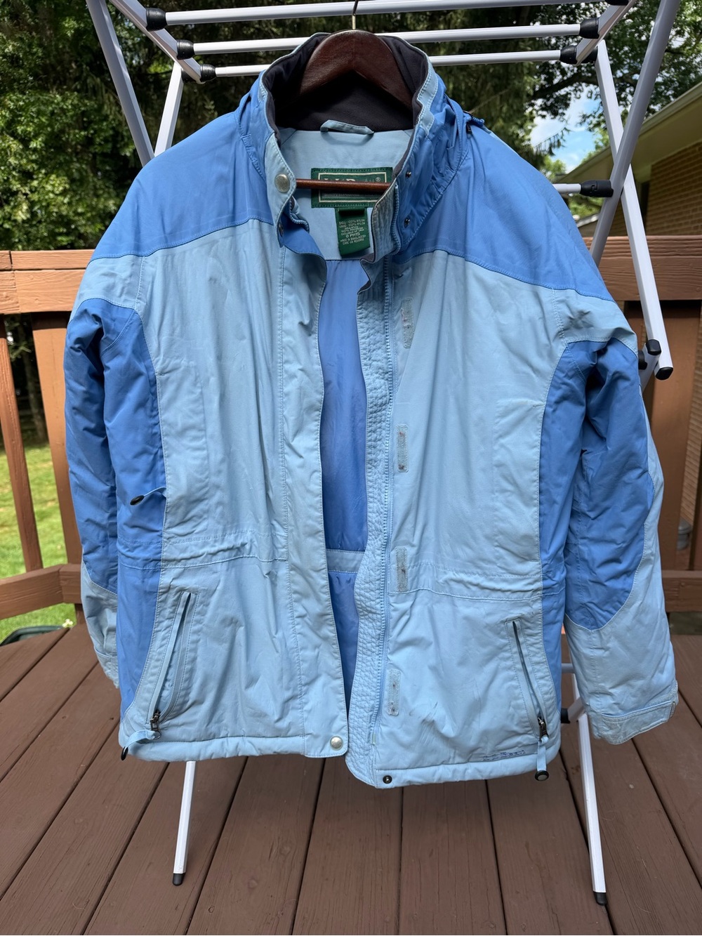 L.L. Bean Two-Tone Light Blue Ski Jacket